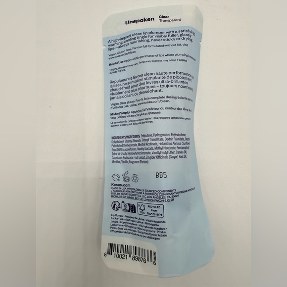 NEW Kosas Aura Lip Pulse Glassy Lip Plumper - UNSPOKEN - Picture 3 of 3